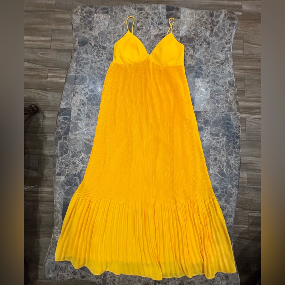 Sunny Yellow Spaghetti Strap Maxi Dress